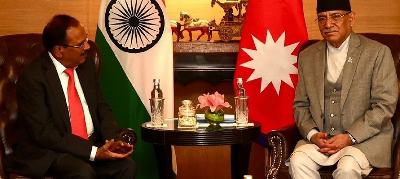 दिल्लीमा दाहाल र भारतीय सुरक्षा सल्लाहकार डोभालबीच भेट