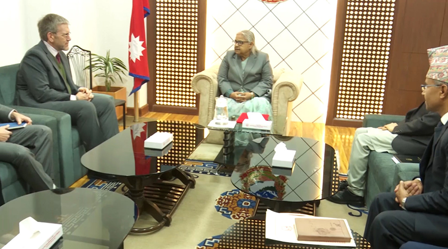 प्रधानमन्त्री कार्की र अमेरिकाका राजदूत थम्पसनबीच भेटवार्ता