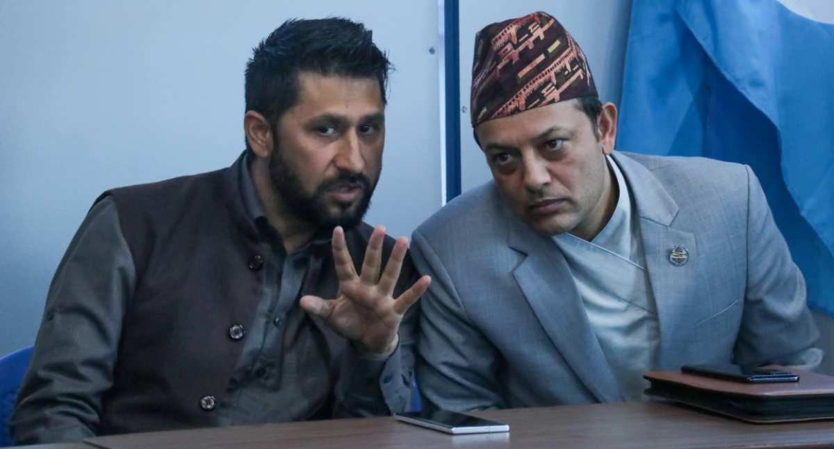 रास्वपा सभापति लामिछाने र सभामुख अर्यालबीच एक घण्टा भेटवार्ता